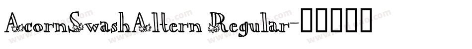 AcornSwashAltern Regular字体转换